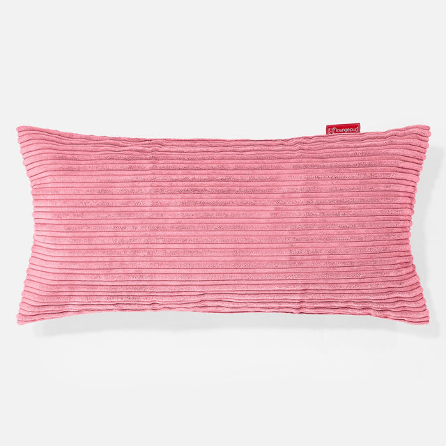 XL Négyszögletű Párna 40 x 80cm - Klasszikus Kordbársony Korall 01