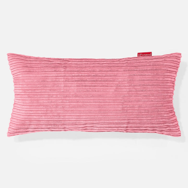 XL Négyszögletű Párna 40 x 80cm - Klasszikus Kordbársony Korall 01