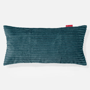 XL Négyszögletű Párnahuzat 40 x 70cm - Klasszikus Kordbársony Pávakék