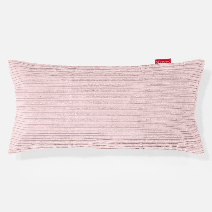 XL Négyszögletű Párna 40 x 80cm - Klasszikus Kordbársony Pirosító Rózsaszín 01
