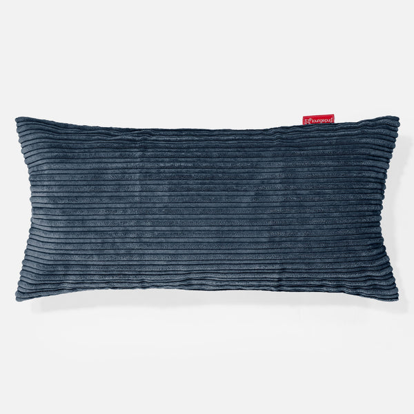 XL Négyszögletű Párna 40 x 80cm - Klasszikus Kordbársony Sötétkék 01