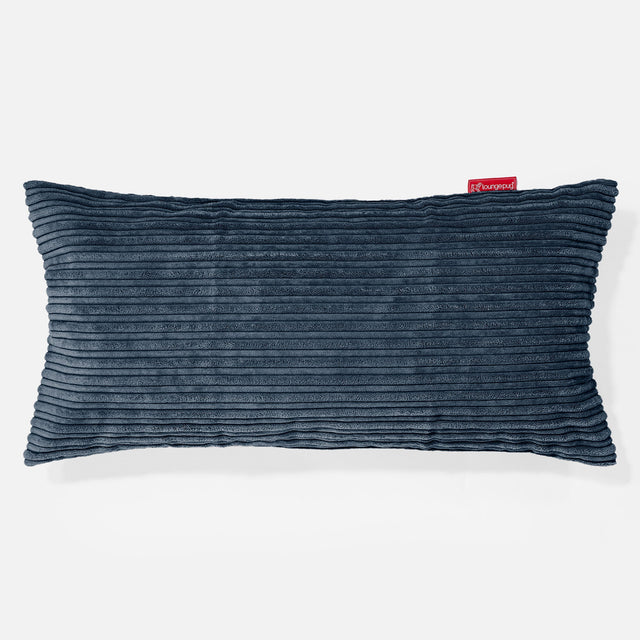 XL Négyszögletű Párna 40 x 80cm - Klasszikus Kordbársony Sötétkék 01