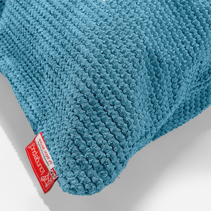 XL Négyszögletű Párna 40 x 80cm - Pompon Égei-tengeri kék 02