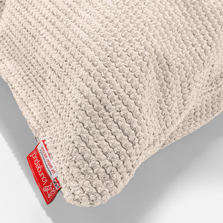 XL Négyszögletű Párna 40 x 80cm - Pompon Elefántcsont 02
