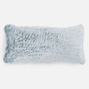 XL Négyszögletű Párnahuzat 40 x 70cm - Sztintetikus Nyúlszőr Fakó Kék