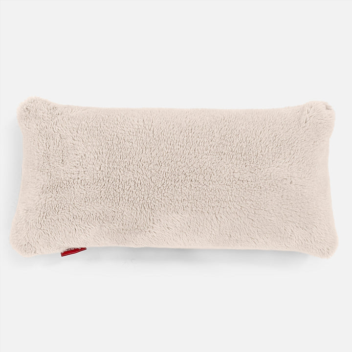 XL Négyszögletű Párna 40 x 80cm - Teddy Műszőrme Tejszín 01