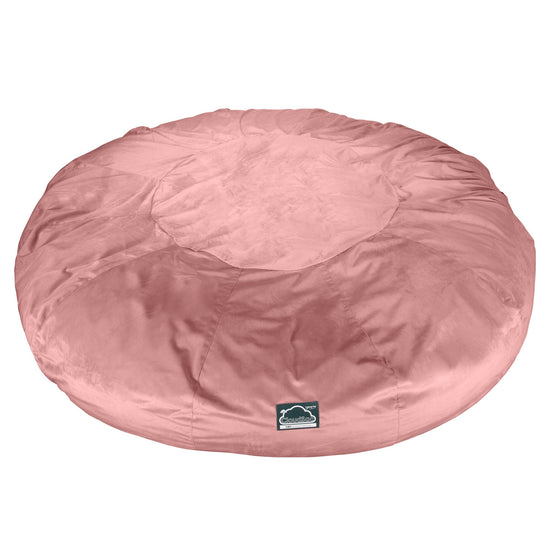 Cloudsac 5000 XXXXXL Titanic Méretű Memóriahabos Babzsák-Kanapé - Bársony Rózsaszínű 07