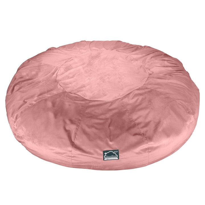 Cloudsac 5000 XXXXXL Titanic Méretű Memóriahabos Babzsák-Kanapé - Bársony Rózsaszínű 07