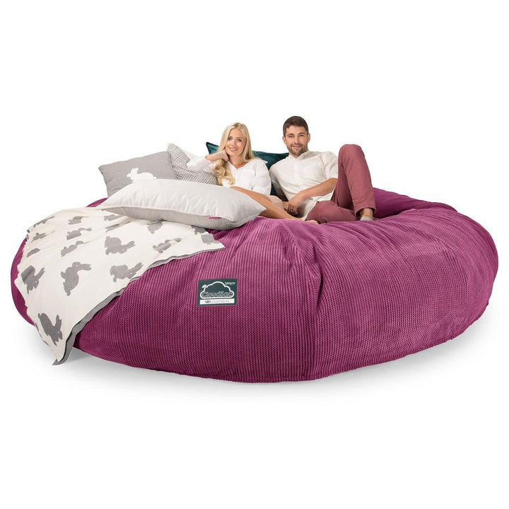 Cloudsac 5000 XXXXXL Titanic Méretű Memóriahabos Babzsák-Kanapé - Pompon Rózsaszínű 03