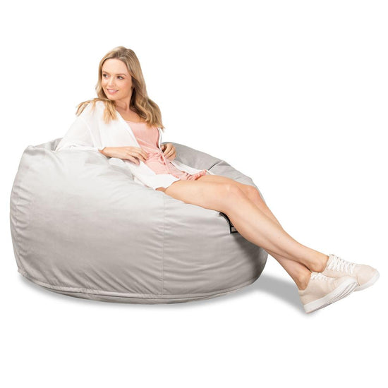Cloudsac 510 XL Nagyméretű Memóriahabos Babzsák - Bársony Ezüst 03