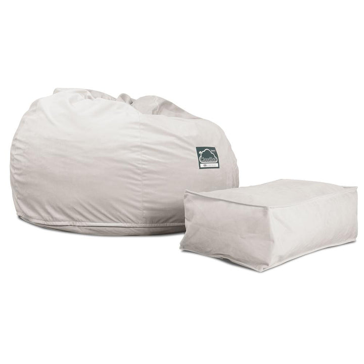 Cloudsac 510 XL Nagyméretű Memóriahabos Babzsák - Bársony Ezüst 04