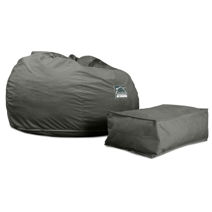 Cloudsac 510 XL Nagyméretű Memóriahabos Babzsák - Bársony Grafitszürke 04