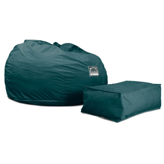 Cloudsac 510 XL Nagyméretű Memóriahabos Babzsák - Bársony Pávakék 04
