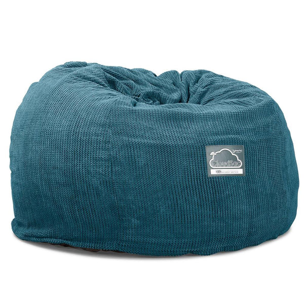 Cloudsac 510 XL Nagyméretű Memóriahabos Babzsák - Pompon Égei-tengeri kék Fabric Close-up Image