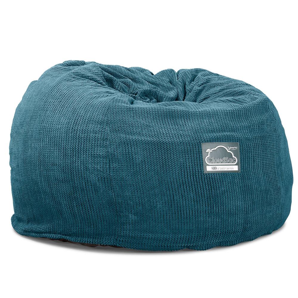 Cloudsac 510 XL Nagyméretű Memóriahabos Babzsák - Pompon Égei-tengeri kék 06