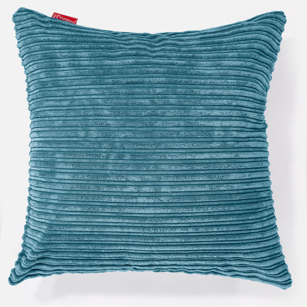 Extra Nagypárnahuzat 70 x 70cm - Klasszikus Kordbársony Égei-tengeri kék 01