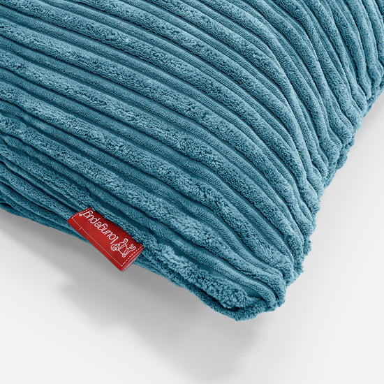 Extra Nagypárnahuzat 70 x 70cm - Klasszikus Kordbársony Égei-tengeri kék 03