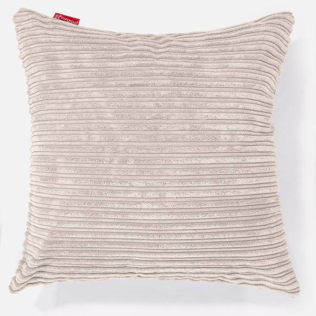 Extra Nagypárnahuzat 70 x 70cm - Klasszikus Kordbársony Elefántcsont 01