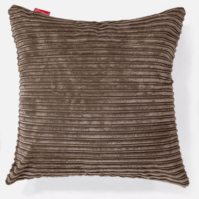 Extra Nagypárnahuzat 70 x 70cm - Klasszikus Kordbársony Mokka 01