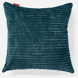 Extra Nagypárnahuzat 70 x 70cm - Klasszikus Kordbársony Pávakék