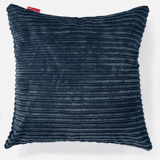 Extra Nagypárnahuzat 70 x 70cm - Klasszikus Kordbársony Sötétkék 01