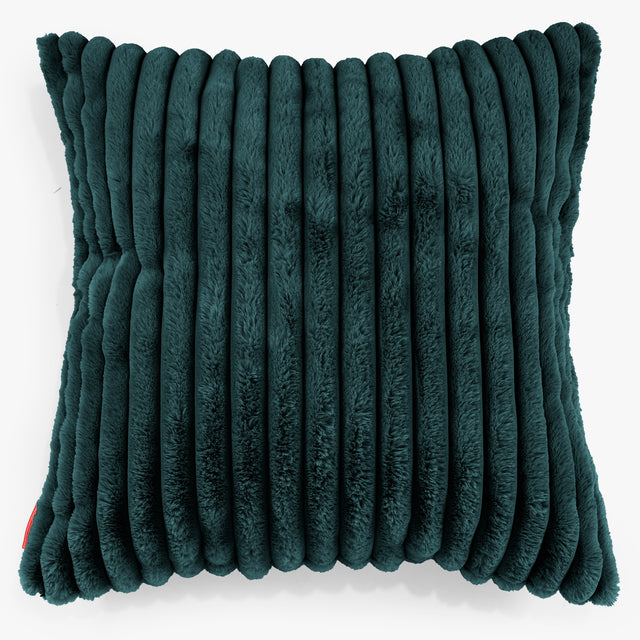 Extra Nagypárnahuzat 70 x 70cm - Ultra Plüss Kord Pávakék 01