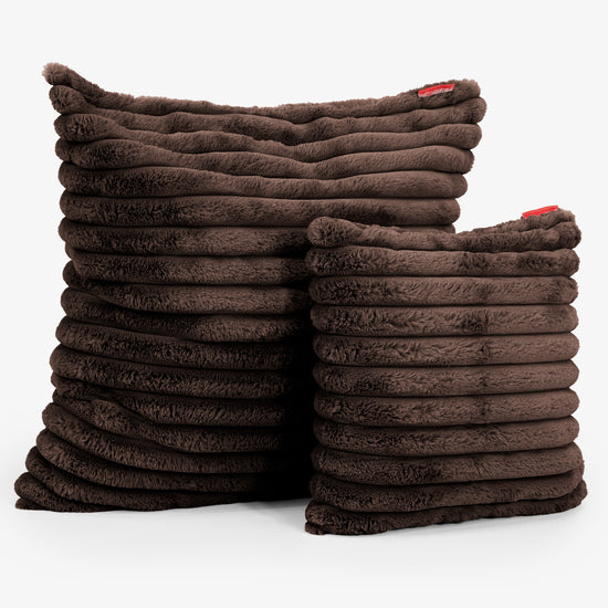 Extra Nagypárnahuzat 70 x 70cm - Ultra Plüss Kord Sable 02