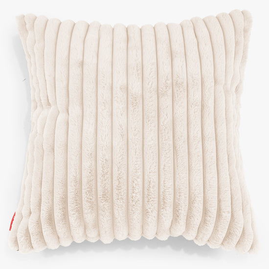 Extra Nagypárnahuzat 70 x 70cm - Ultra Plüss Kord Tejszín 01