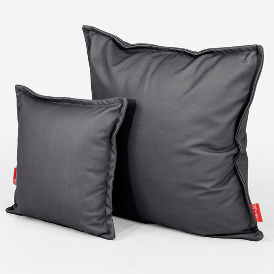 Extra Nagypárnahuzat 70 x 70cm - Vegán Bőr Fekete 02