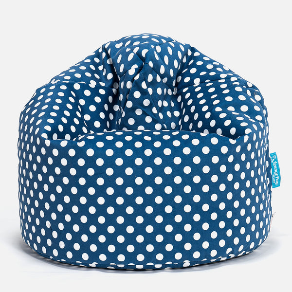 Gyermek Babzsák 2-6 Éves - Minták Kék Pont Fabric Close-up Image