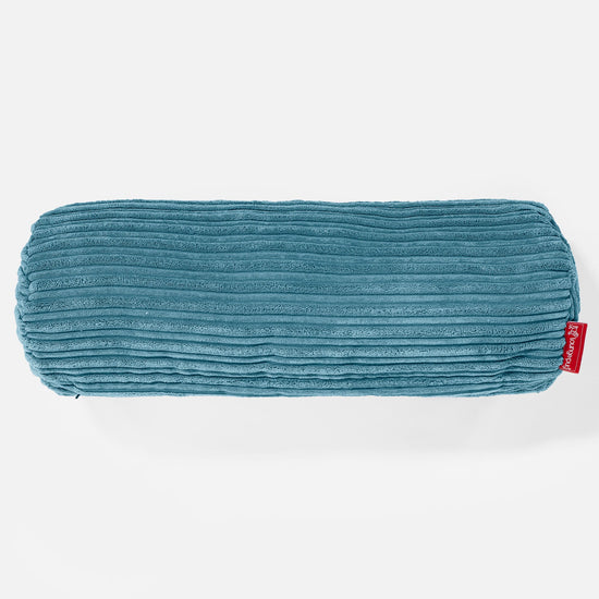 Hengerpárnahuzat 20 x 55cm - Klasszikus Kordbársony Égei-tengeri kék 02