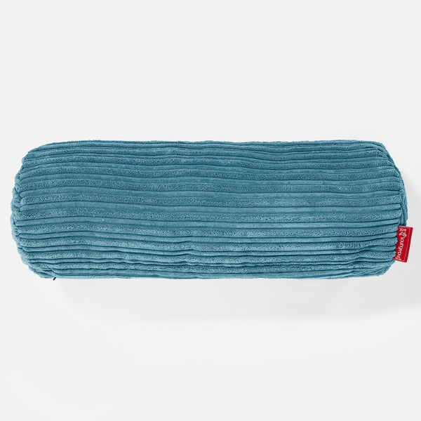 Hengerpárnahuzat 20 x 55cm - Klasszikus Kordbársony Égei-tengeri kék 01