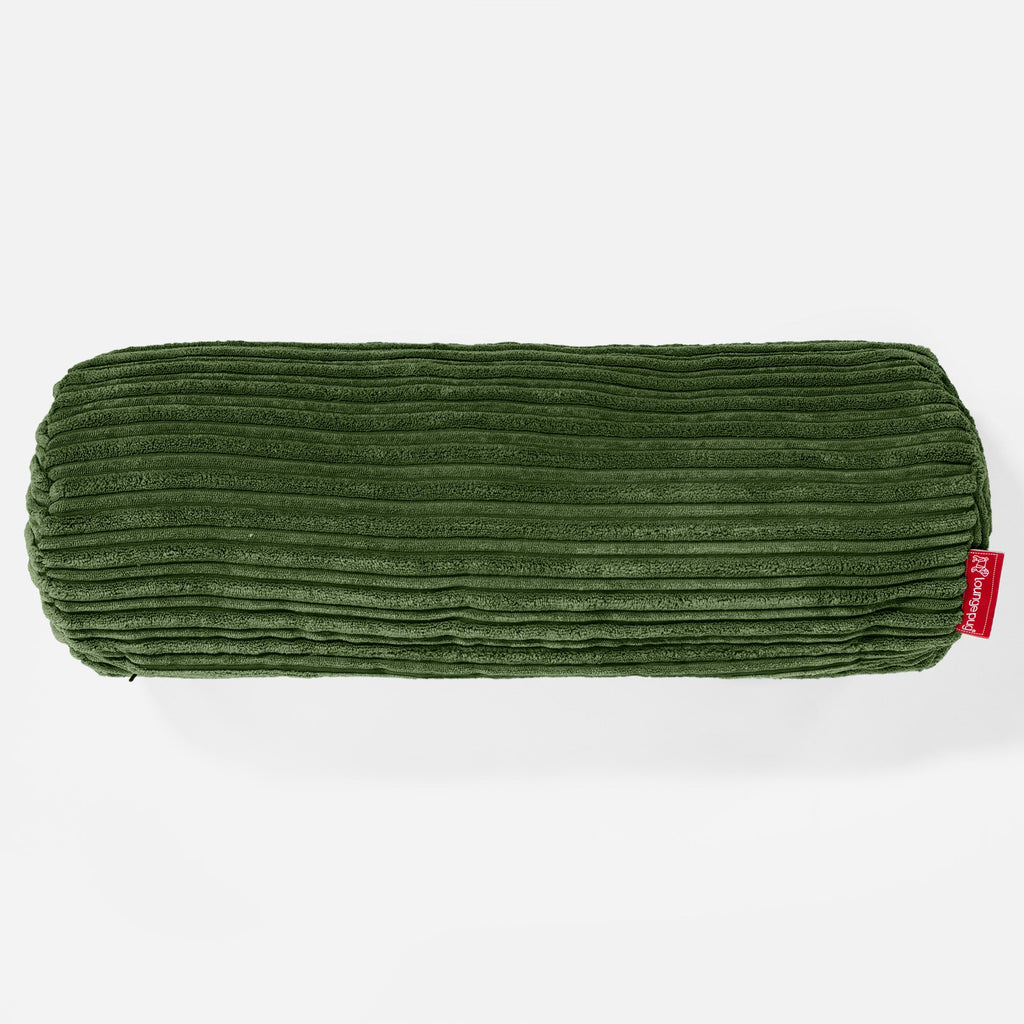 Hengerpárnahuzat 20 x 55cm - Klasszikus Kordbársony Erdei Zöld 02