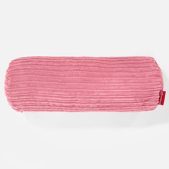 Hengerpárnahuzat 20 x 55cm - Klasszikus Kordbársony Korall 02