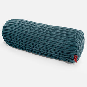 Hengerpárnahuzat 20 x 55cm - Klasszikus Kordbársony Pávakék