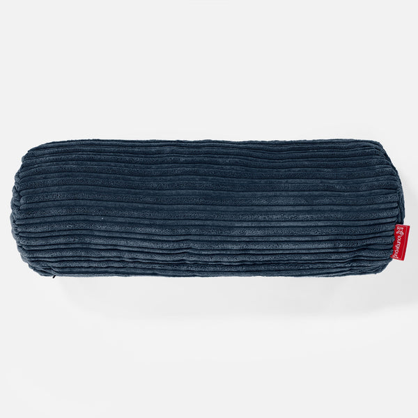 Hengerpárnahuzat 20 x 55cm - Klasszikus Kordbársony Sötétkék 01