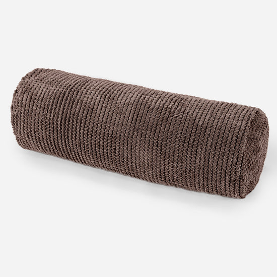 Hengerpárnahuzat 20 x 55cm - Pompon Csokoládé 01