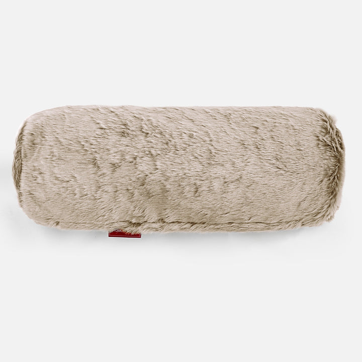 Hengerpárnahuzat 20 x 55cm - Sztintetikus Nyúlszőr Aranybarna 02