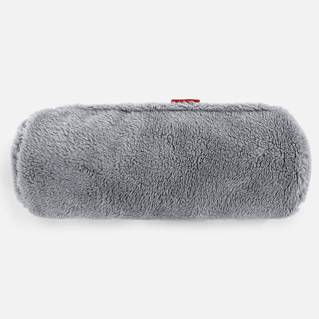 Hengerpárnahuzat 20 x 55cm - Teddy Műszőrme Sötétszürke 02