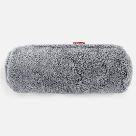 Hengerpárnahuzat 20 x 55cm - Teddy Műszőrme Sötétszürke 02