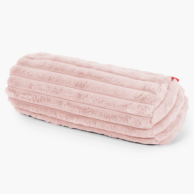 Hengerpárnahuzat 20 x 55cm - Ultra Plüss Kord Fakó rózsaszínű 01