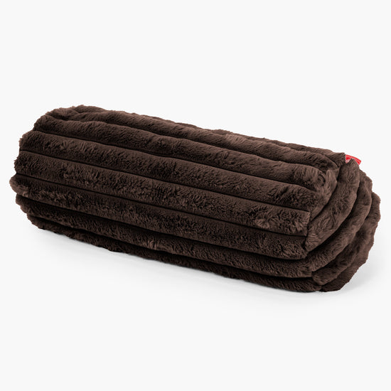 Hengerpárnahuzat 20 x 55cm - Ultra Plüss Kord Sable 01