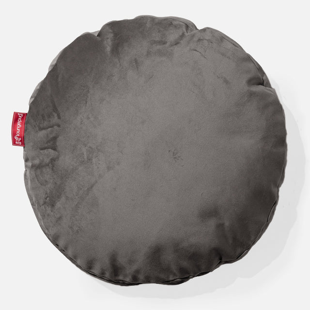 Kerek Párnahuzat 50cm - Bársony Grafitszürke 01