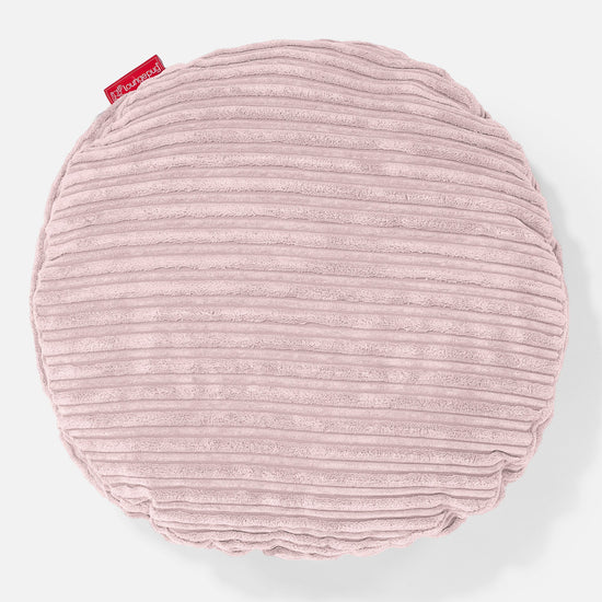 Kerek Párnahuzat 50cm - Klasszikus Kordbársony Pirosító Rózsaszín 01