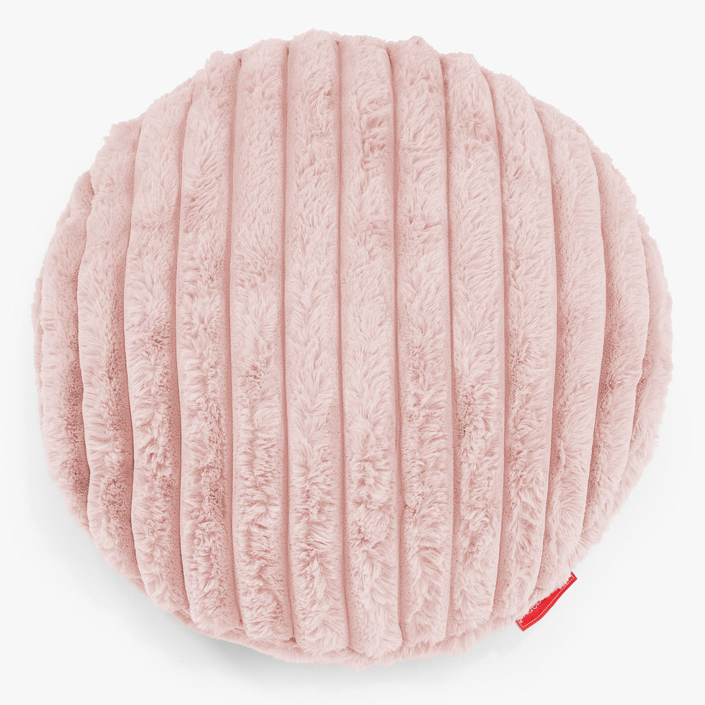 Kerek Párnahuzat 50cm - Ultra Plüss Kord Fakó rózsaszínű 01