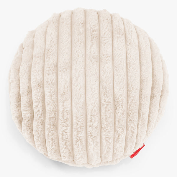 Kerek Párnahuzat 50cm - Ultra Plüss Kord Tejszín 01