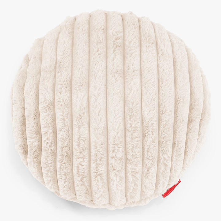 Kerek Párnahuzat 50cm - Ultra Plüss Kord Tejszín 01