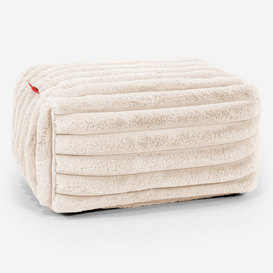 Kis Lábtartó - Ultra Plüss Kord Tejszín 01