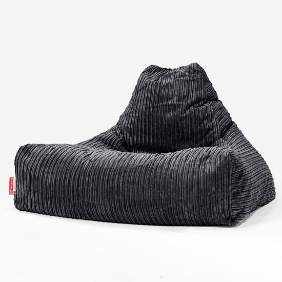 Babzsák-Klubfotel - Klasszikus Kordbársony Fekete 01