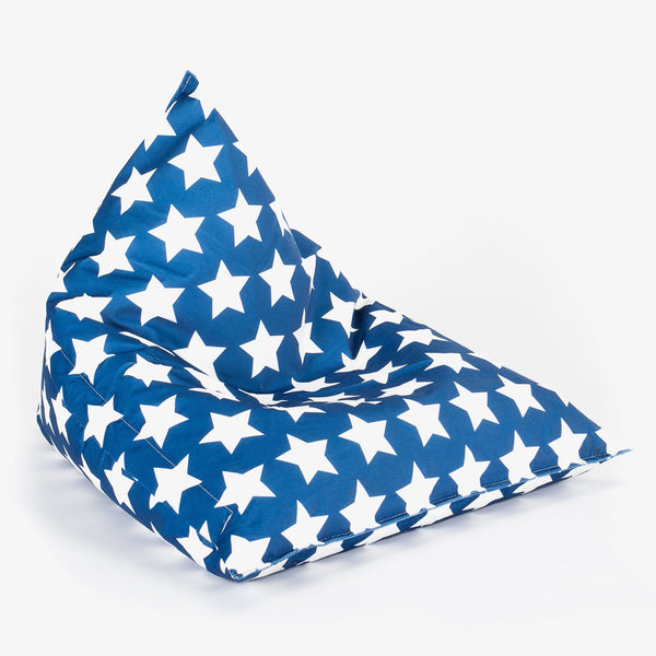 Gyermek Gamer Klubfotel-Babzsák 1-6 Éves - Minták Kék Csillag Fabric Close-up Image